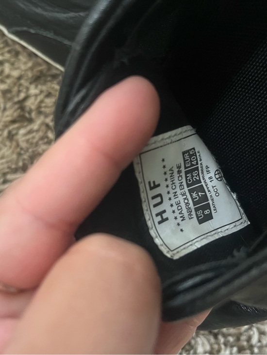 HUF Black Slip-On with White Logo Label main image 6